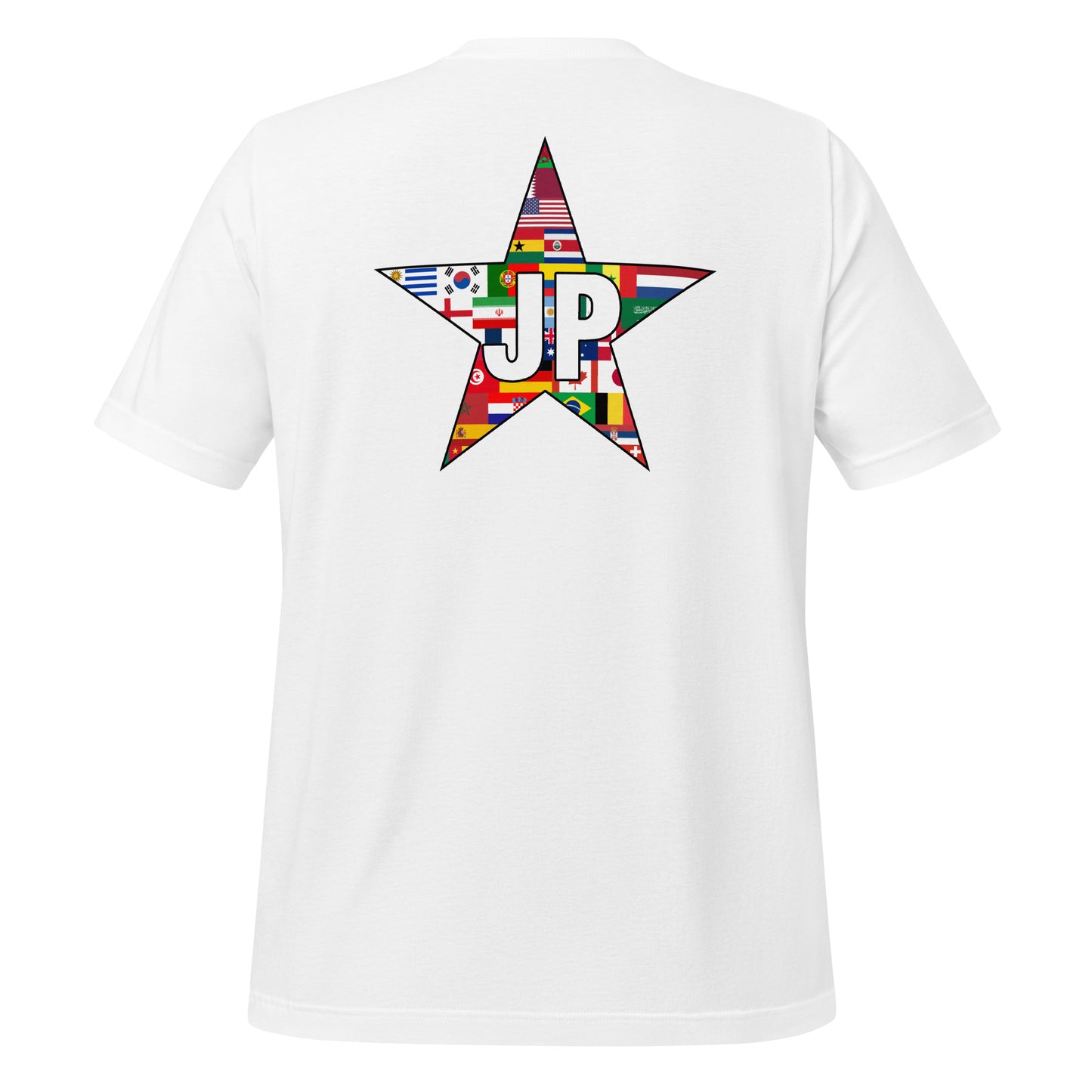 T-shirt original avec étoiles et drapeaux du monde en 5 couleurs d'été